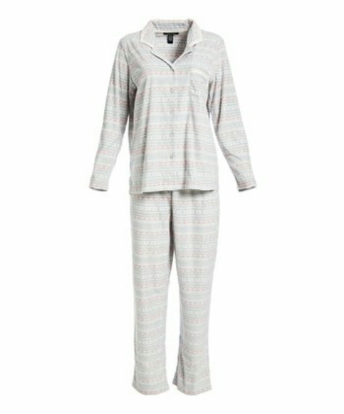 Rene Rofe Gray & Pink ❤ Pajama Set - Picture 3 of 3